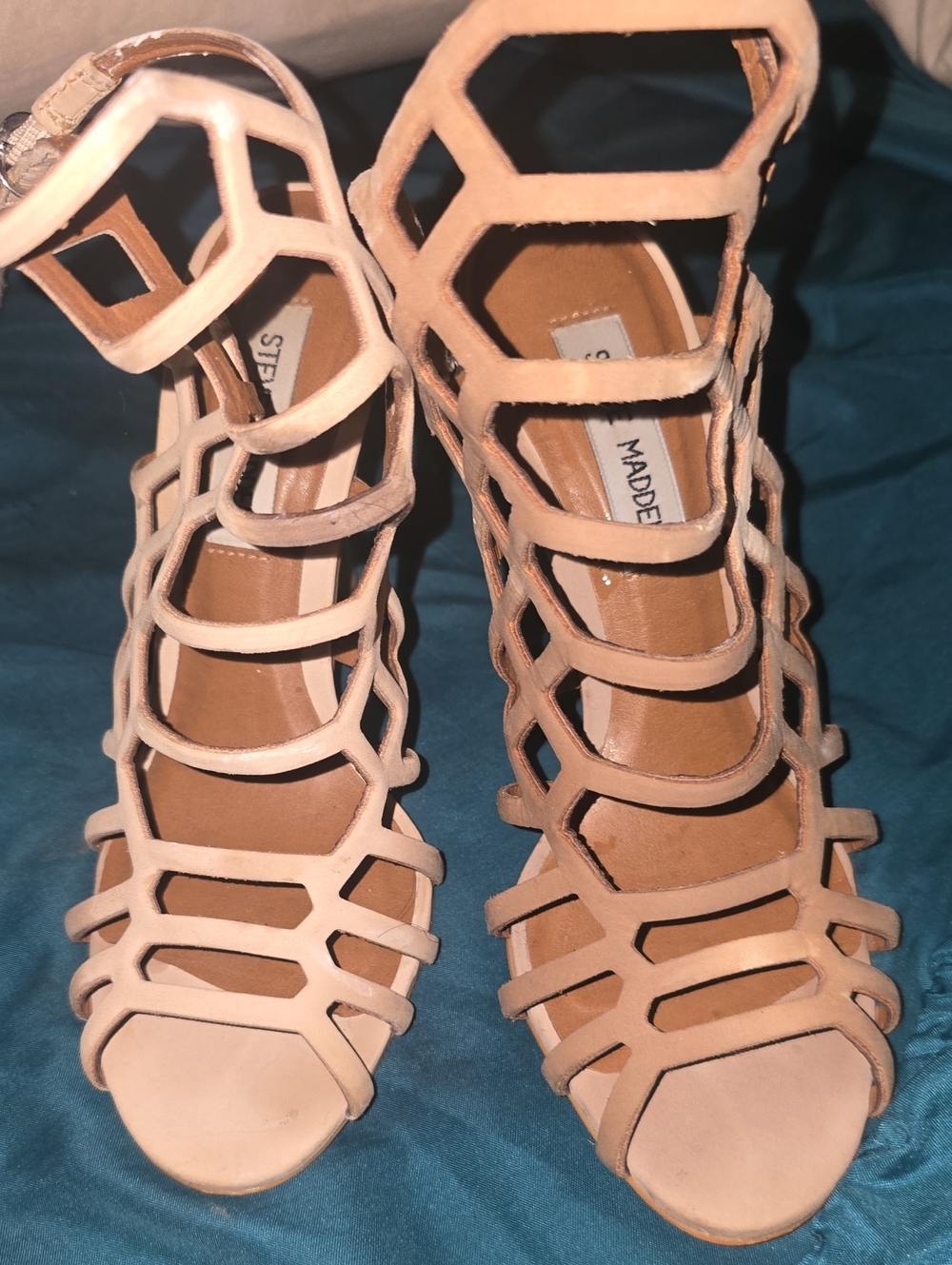 Steve Madden SLITHER  Hex Cage High-Heel Sandals 6.5 Women